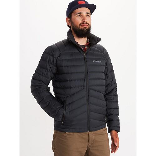 Marmot Highlander Jackets - Mens Down Jacket Black CA1584932 Canada